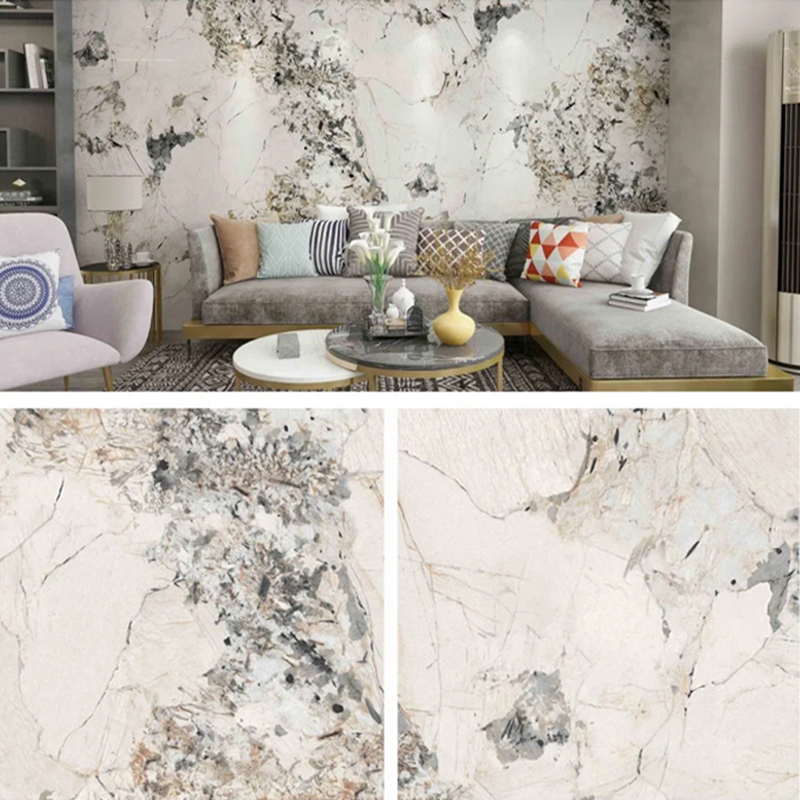 1220 × 2800 mm PVC mramorová doska potiahnutá UV žiarením pre nábytok a skrinky Ľahká a odolná dekorácia Laminovaný plastový nástenný panel