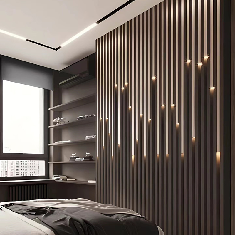 Moderný interiér Svetelné mriežkové nástenné panely Israel Starry Sky Dizajn Vodotesný WPC a plast pre exteriér a domácnosť