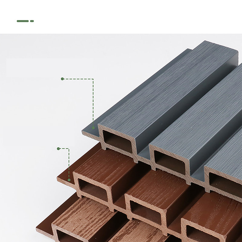 Vodotesný PVC WPC drážkovaný stenový panel s protišmykovou brúsenou mriežkou na vonkajšej stene pre vonkajšie a kúpeľňové fasády