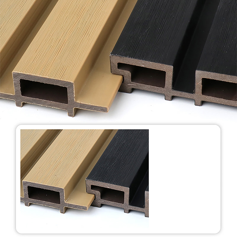 Vodotesný PVC WPC drážkovaný stenový panel s protišmykovou brúsenou mriežkou na vonkajšej stene pre vonkajšie a kúpeľňové fasády