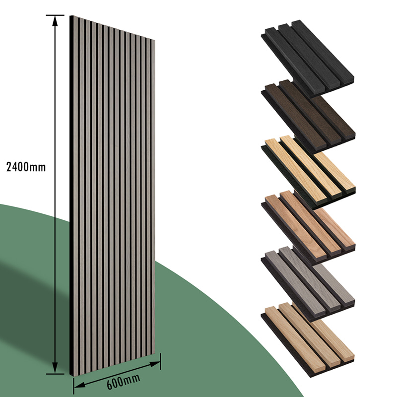 WPC nástenná dekorácia Akupanel 3D dizajn Interiér Polyesterové akustické panely Drevená zvuková izolácia lamelové akustické nástenné panely