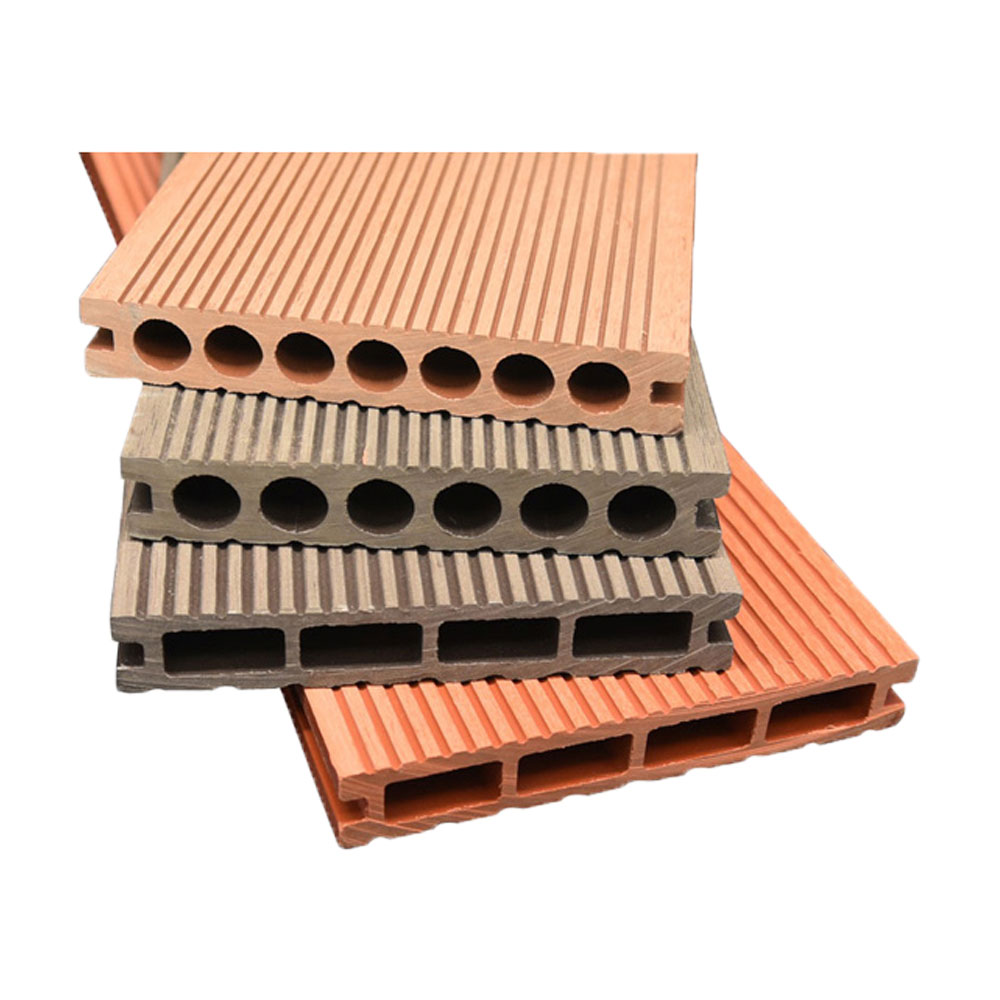 Interlock Wpc Vonkajšia terasová 3D reliéfna drevená kompozitná terasová doska Drevoplastová podlaha