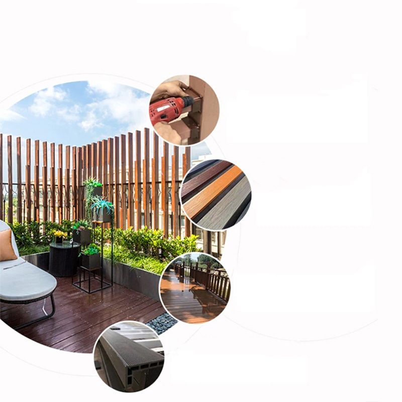 Zaklapnite na domácu podlahu Vonkajšie vodotesné Wpc Patio Composite Inženýrská podlahová krytina Zámkové podlahové dlaždice Dosky