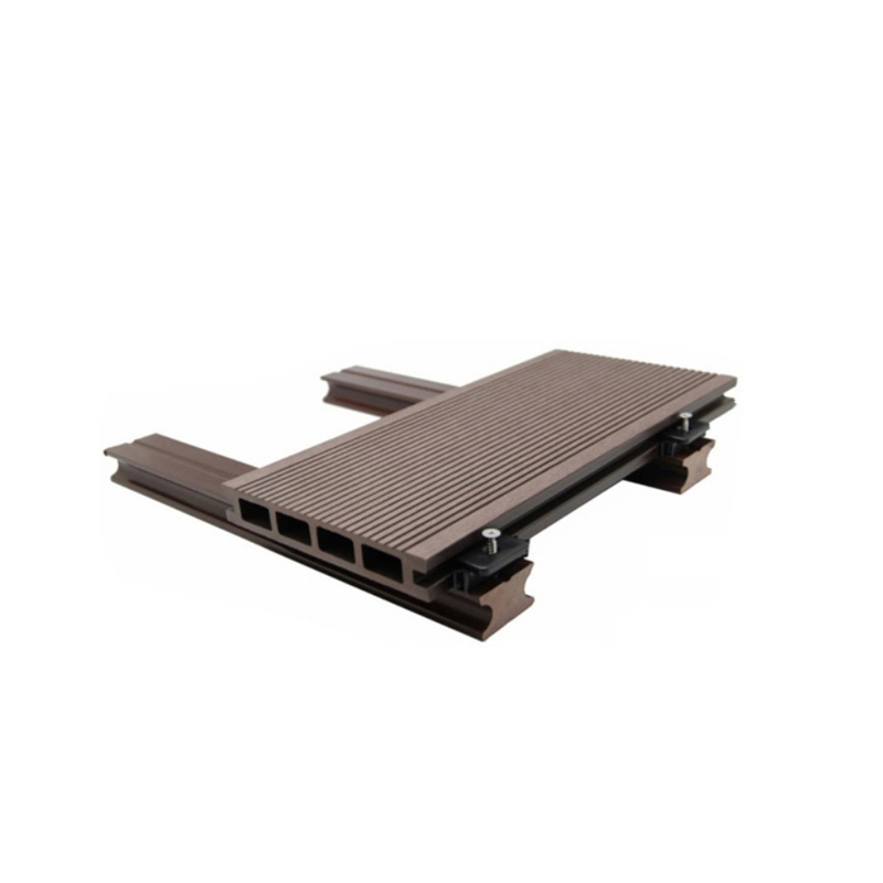 Zaklapnite na domácu podlahu Vonkajšie vodotesné Wpc Patio Composite Inženýrská podlahová krytina Zámkové podlahové dlaždice Dosky